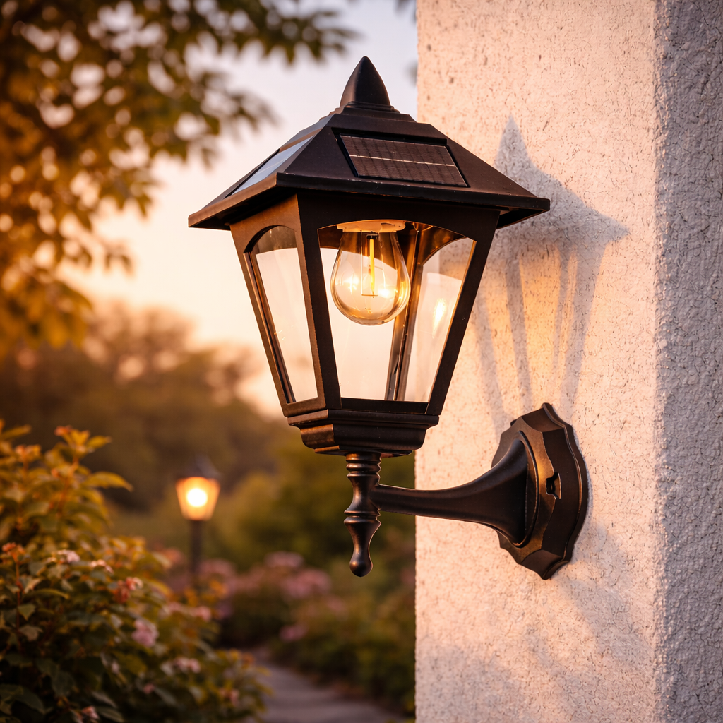 Classical Outdoor Solar Wall Light