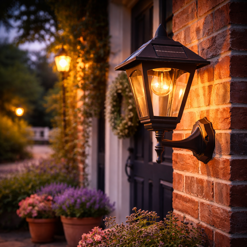 Classical Outdoor Solar Wall Light